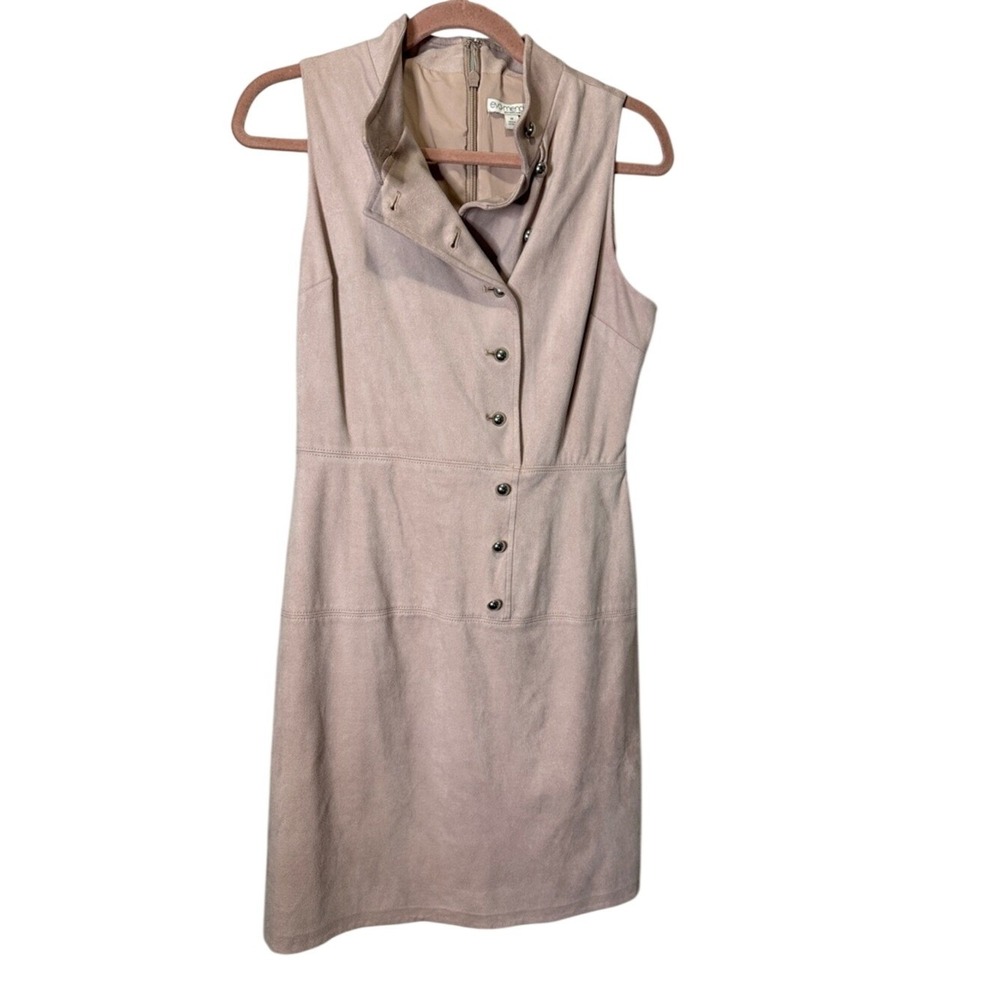 Eva Mendes New York & Company Blush Pink Faux Suede Sleeveless Sheath Dress M